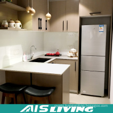 Budget Kitchen Cabinets with Melamine MDF Specialist for Economic Apartments (AIS-K056)